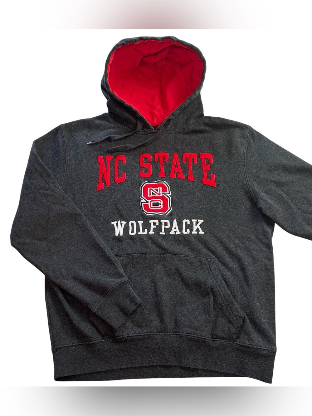 Campus Heritage NC State Wolfpack Mens Hoodie Pullover Y2K Sweatshirt Stitched M